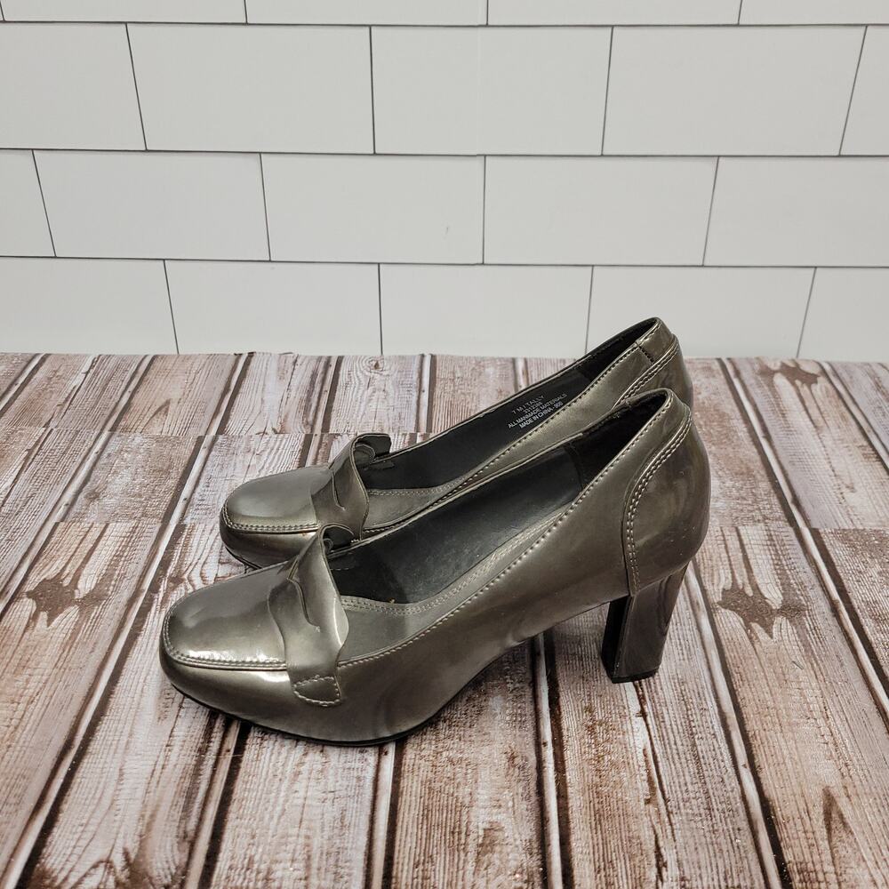 IMPO Womens Slip On Wedge Platform Heels Gray Size 7